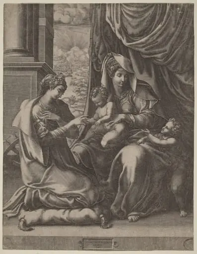 The Mystic Marriage of Saint Catherine, by Giorgio Ghisi