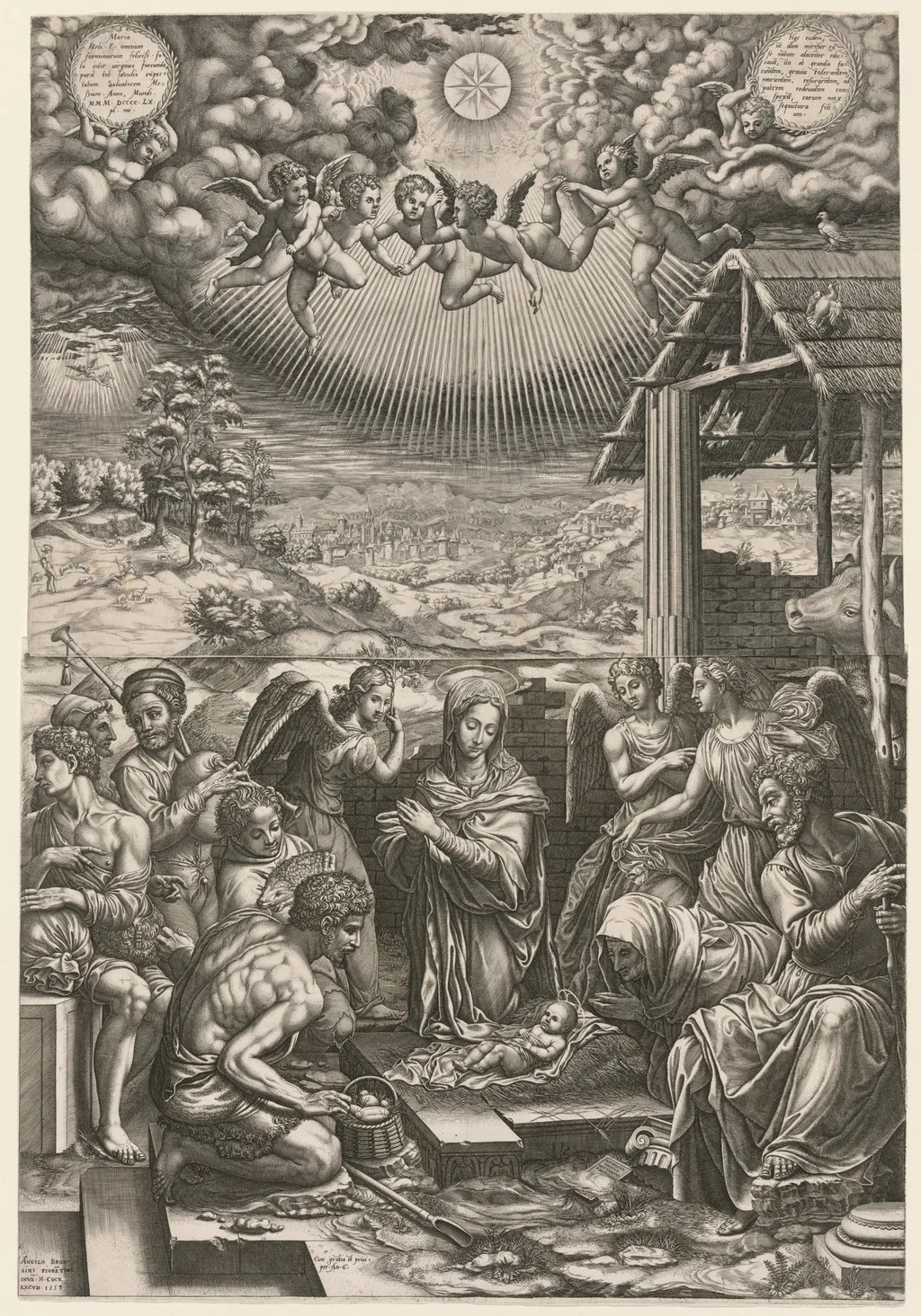 The Nativity, by Giorgio Ghisi, 1553