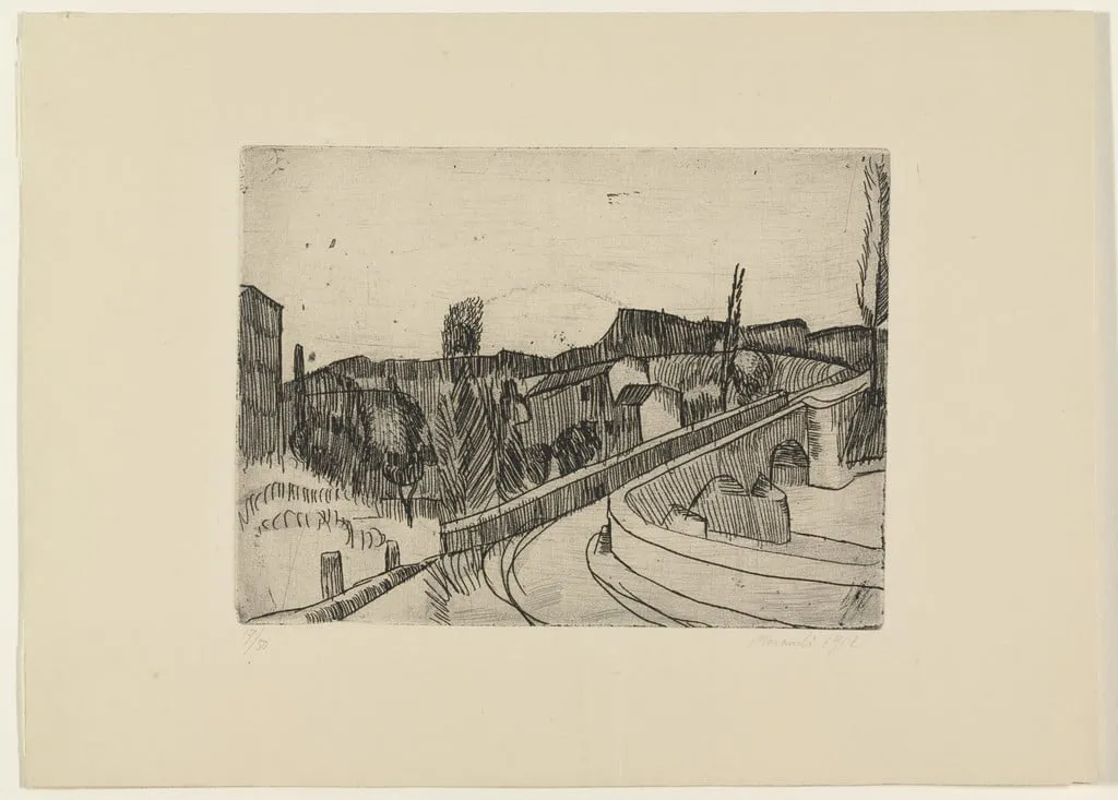 Untitled, by Giorgio Morandi, ink, 1912