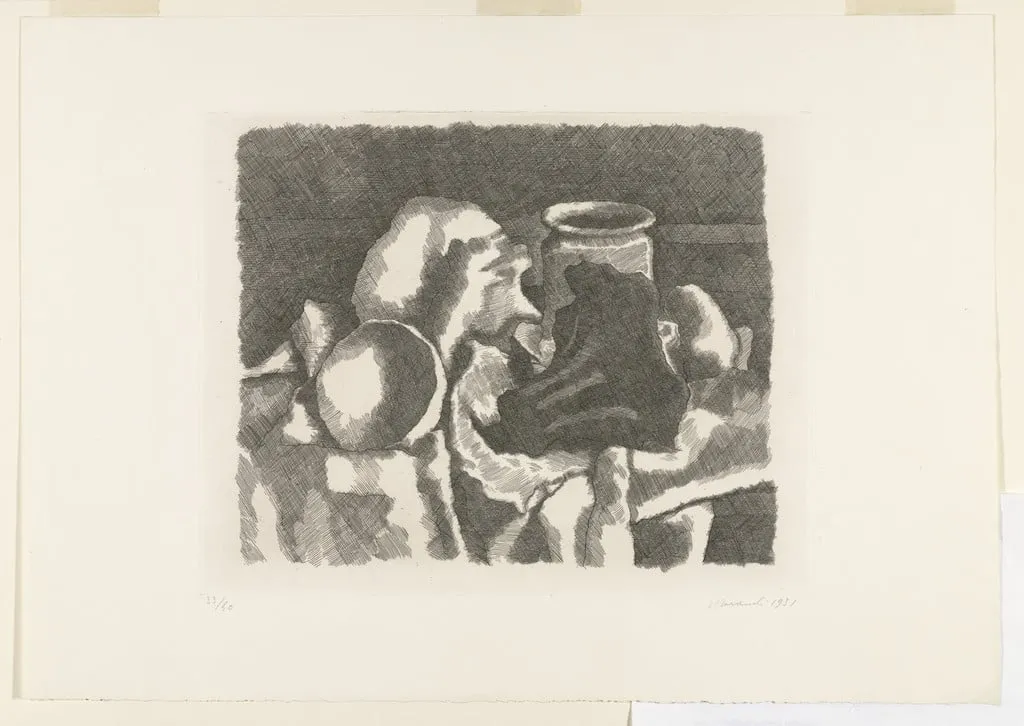 Untitled, by Giorgio Morandi, ink, 1931