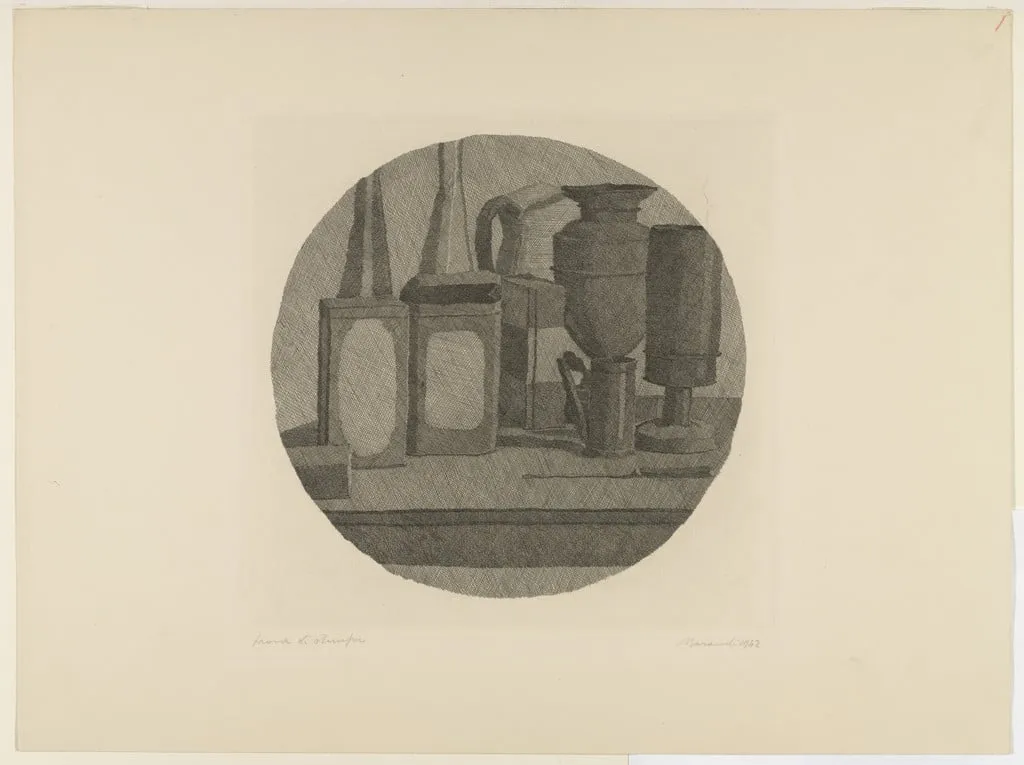 Untitled, by Giorgio Morandi, ink, 1942