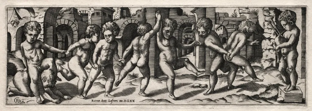 Frieze of Children Dancing to a Bag-pipe, by Giorgio Reverdino, 1504