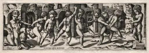 Frieze of Children Dancing to a Bag-pipe, by Giorgio Reverdino