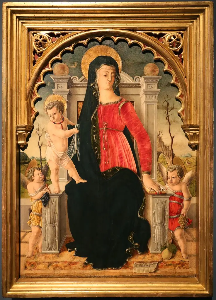Virgin and Child enthroned with Angels, by Giorgio Schiavone