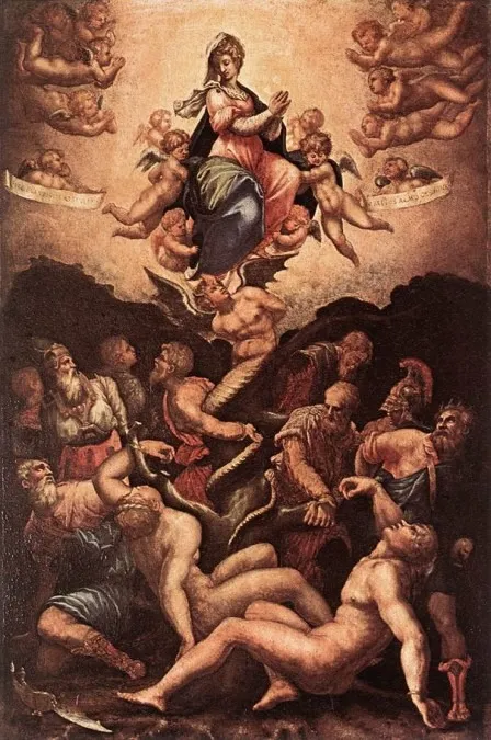 Allegory of the Immaculate Conception, by Giorgio Vasari, tempera, 1550