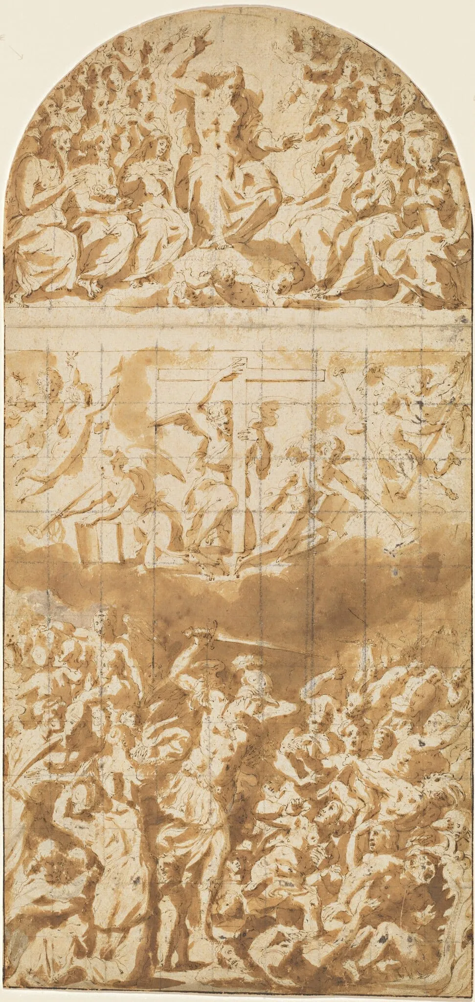 The Last Judgment, by Giorgio Vasari, ink, 1567