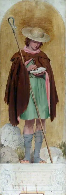 Giotto (c.1267–1337) (design for a mosaic in the Victoria and Albert Museum)