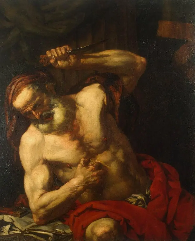 Death of Cato of Utica, by Giovan Battista Langetti