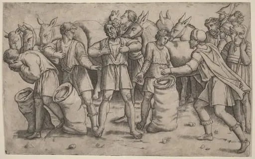Discovery of Joseph's Cup, by Giovanni Antonio da Brescia