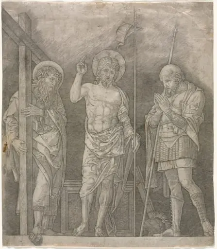 Risen Christ Between Saints Andrew and Longinus, by Giovanni Antonio da Brescia