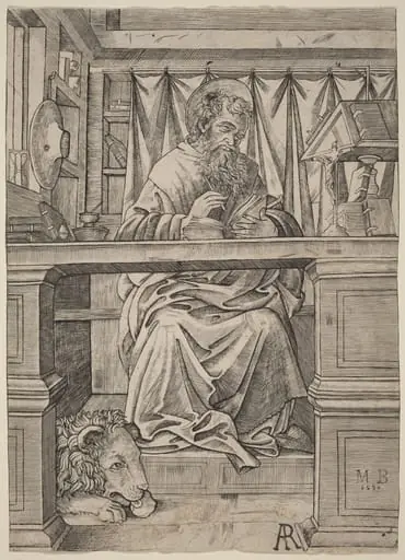Saint Jerome in His Study, by Giovanni Antonio da Brescia