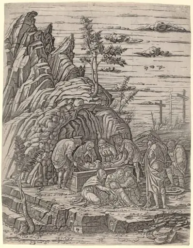 The Entombment with Three Birds