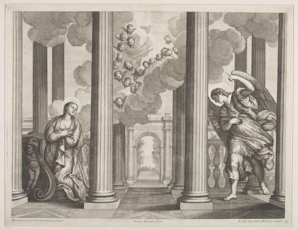 Annunciation of the Virgin, by Giovanni Antonio Lorenzini, 1750