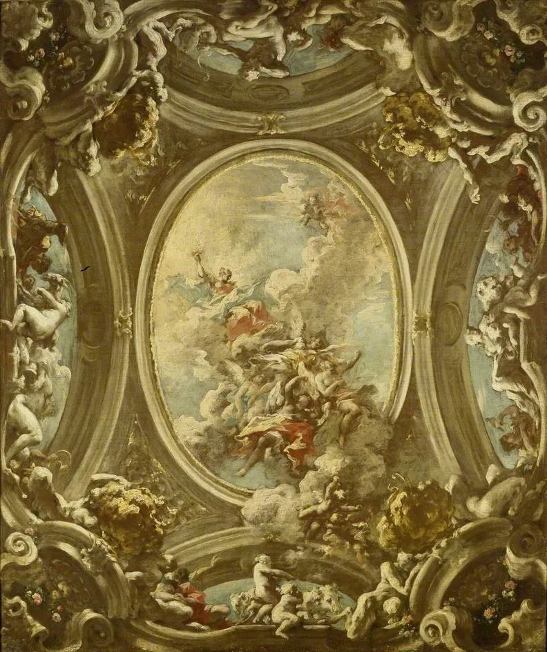 An Allegory of Dawn, by Giovanni Antonio Pellegrini, oil, 1736