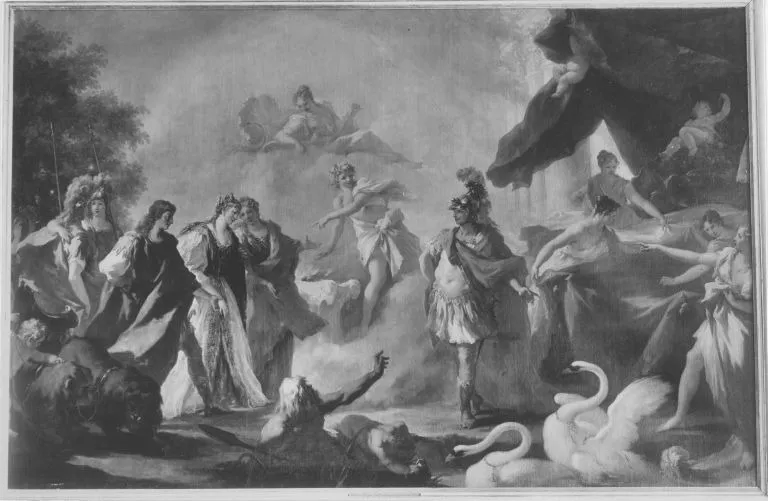 Beilager des Kurfürsten mit Maria Luisa, by Giovanni Antonio Pellegrini, unspecified, 1708