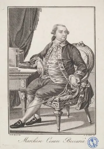Marchese Cesare Beccaria, by Giovanni Antonio Sasso