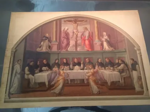 Watercolour, copy after Supper of St Dominic and Crucifixion with Saints, Giovanni Antonio Sogliani in the Convent of San Marco (Florence), by Giovanni Antonio Sogliani