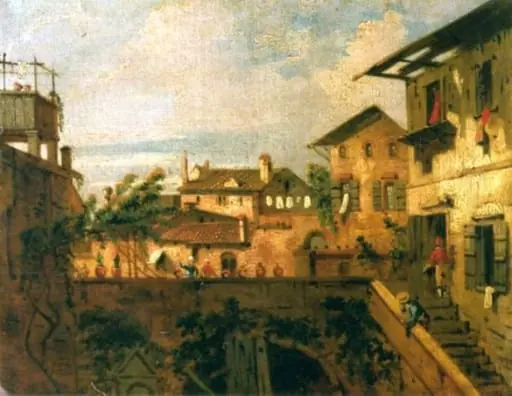 Peisaj citadin venețian, by Giovanni Antonio, zis Canaletto Canal