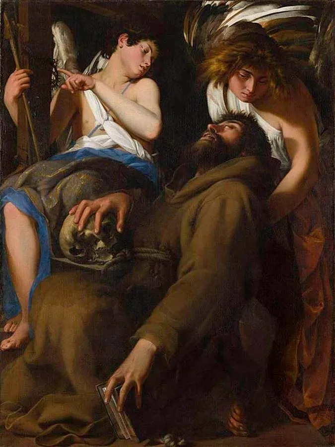 The Ecstasy of Saint Francis, by Giovanni Baglione, oil, 1601