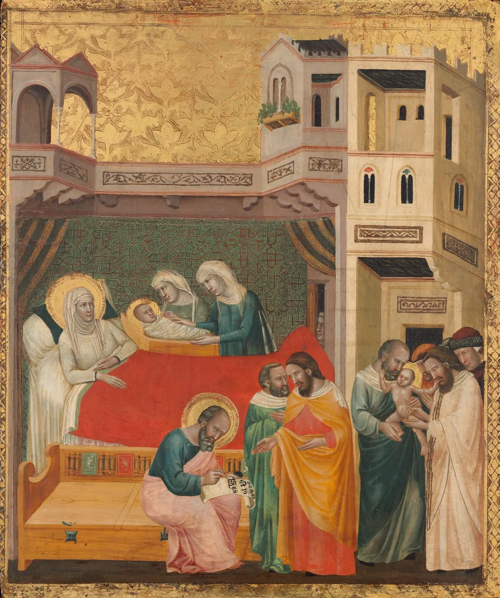 The Birth, Naming, and Circumcision of Saint John the Baptist, by Giovanni Baronzio, 1335