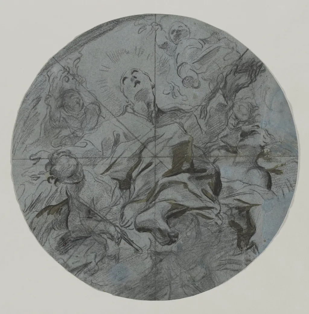 Apotheosis of a Saint (recto), by Giovanni Battista Benaschi, 1674