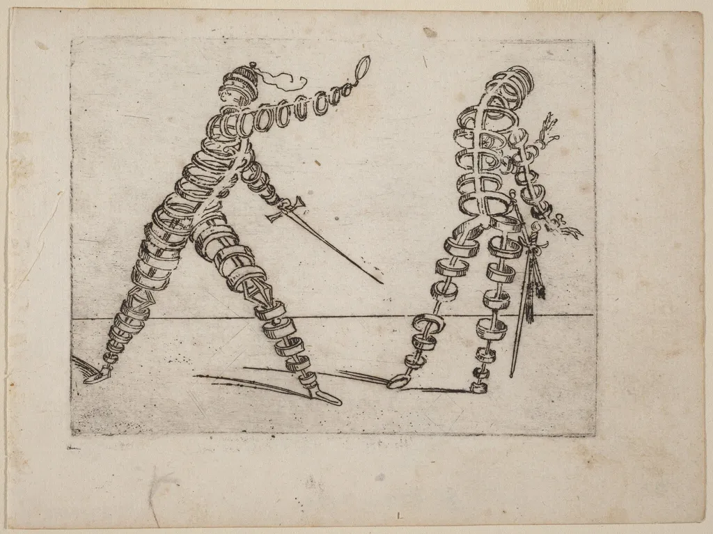 From "Bizzarie di varie Figure", by Giovanni Battista Bracelli, ink, 1624