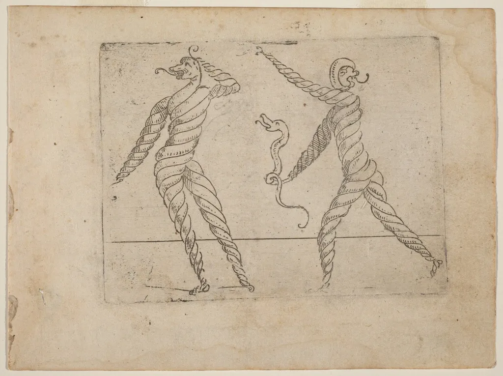 From "Bizzarie di varie Figure", by Giovanni Battista Bracelli, ink, 1624