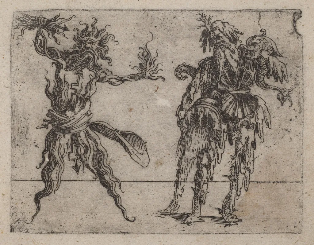 From "Bizzarie di varie Figure", by Giovanni Battista Bracelli, ink, 1624