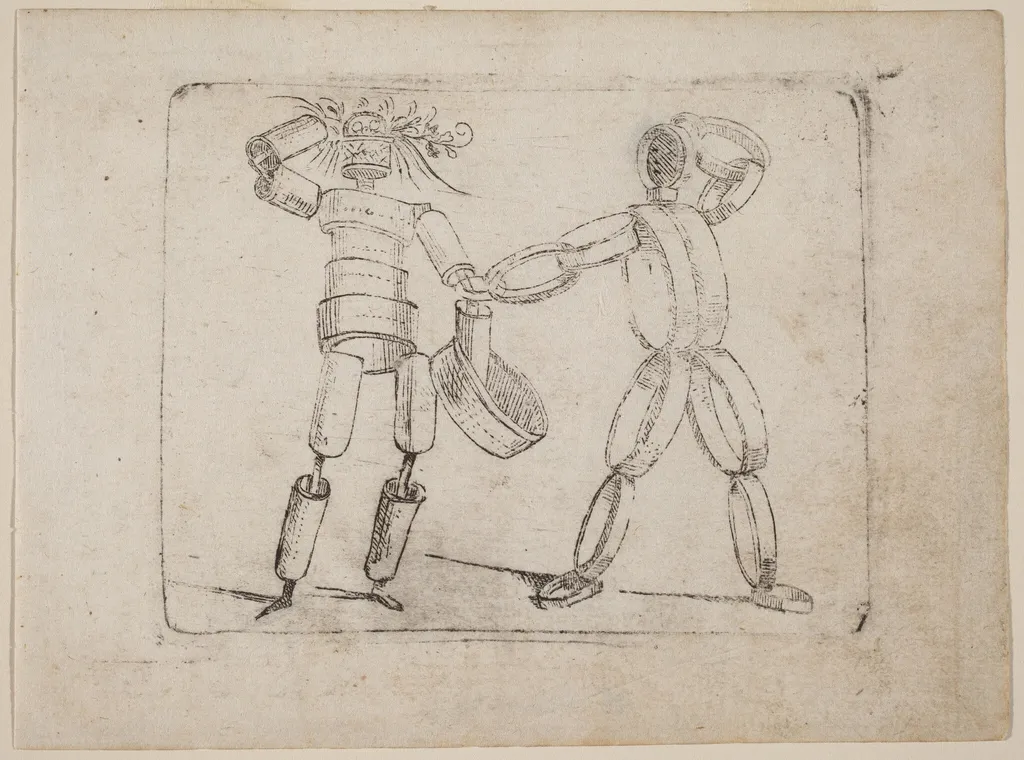 From "Bizzarie di varie Figure", by Giovanni Battista Bracelli, ink, 1624