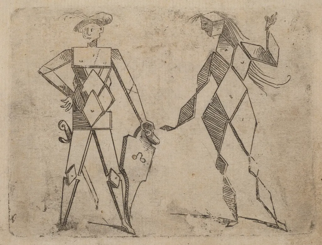 From "Bizzarie di varie Figure", by Giovanni Battista Bracelli, ink, 1624