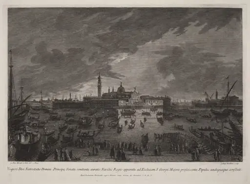 Christmas Eve Procession to San Giorgio Maggiore, by Giovanni Battista Brustolon