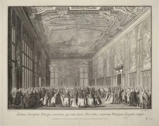 The Doge Entertains Foreign Ambassadors at a Banquet, by Giovanni Battista Brustolon