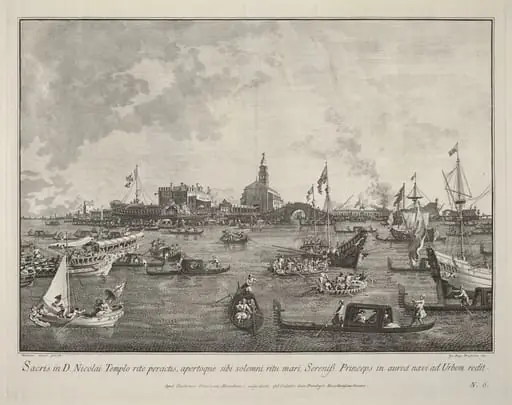 The Doge in the Bucintoro Leaving San Nicolò di Lido, by Giovanni Battista Brustolon