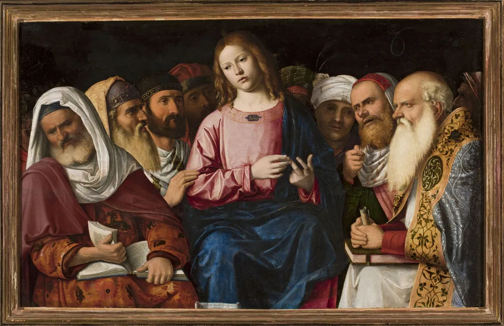 Christ among the Doctors, by Giovanni Battista Cima da Conegliano, unspecified, 1504
