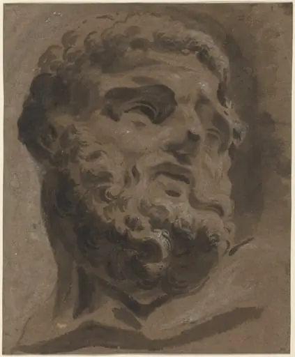 Bearded Head after the Antique, by Giovanni Battista Cipriani