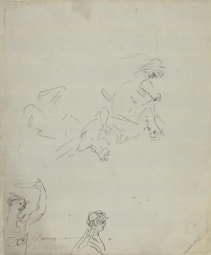Figure Studies [verso], by Giovanni Battista Cipriani