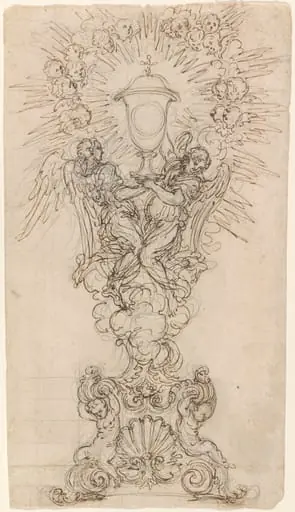 A Monstrance with Two Angels Supporting a Chalice, by Giovanni Battista Foggini