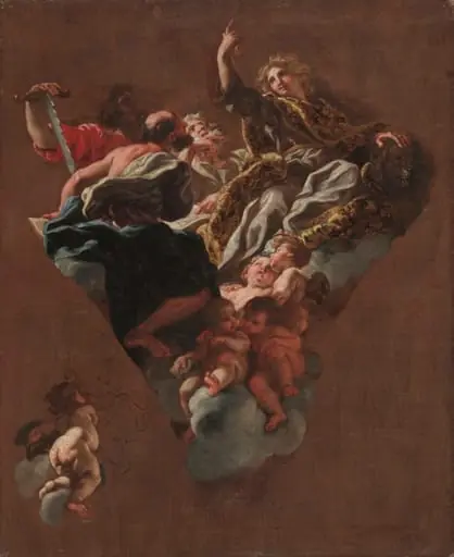 Sketch for "The Four Prophets of Israel" (for Il Gesù, Rome), by Giovanni Battista Gaulli