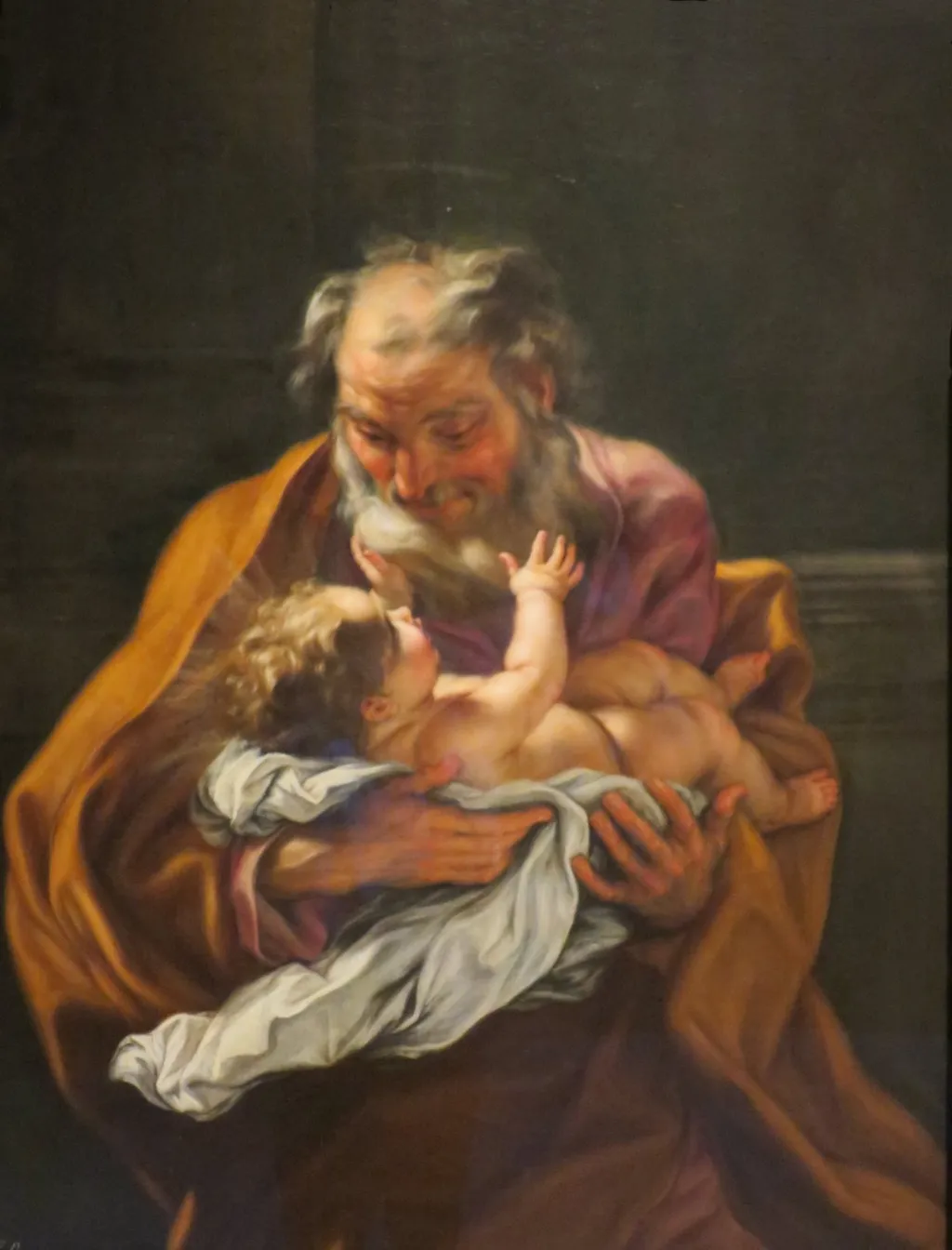St. Joseph and the Infant Christ, by Giovanni Battista Gaulli, oil, 1689