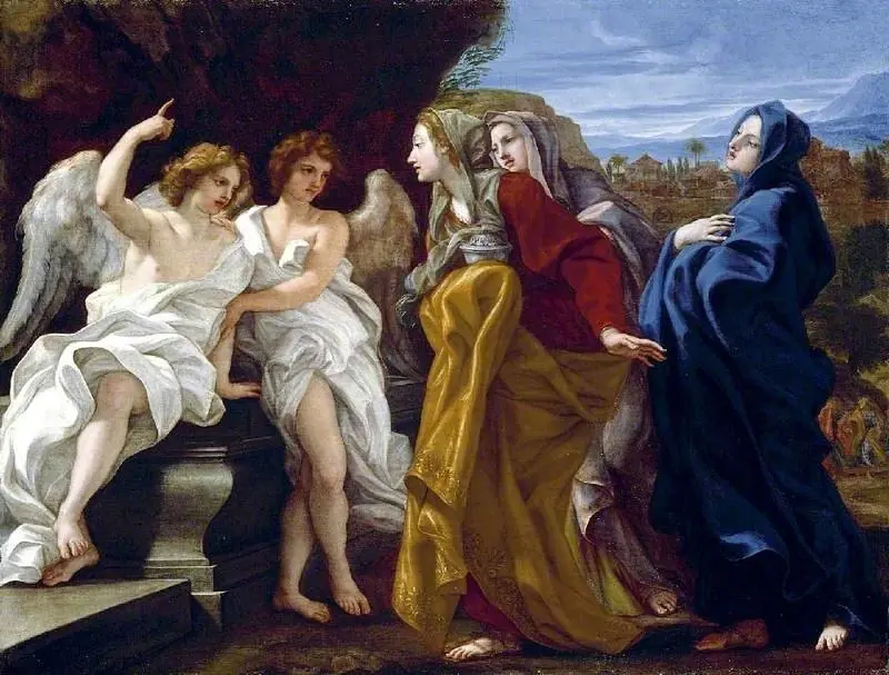 The Three Maries at the Empty Sepulchre, by Giovanni Battista Gaulli
