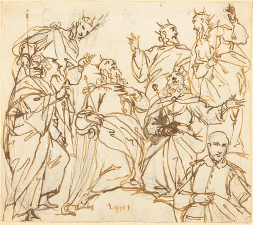 David and the Patriarchs with a Donor, by Giovanni Battista II Maganza