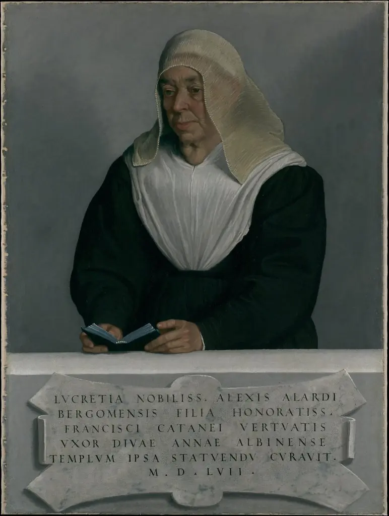 Abbess Lucrezia Agliardi Vertova (1490?–1558), by Giovanni Battista Moroni