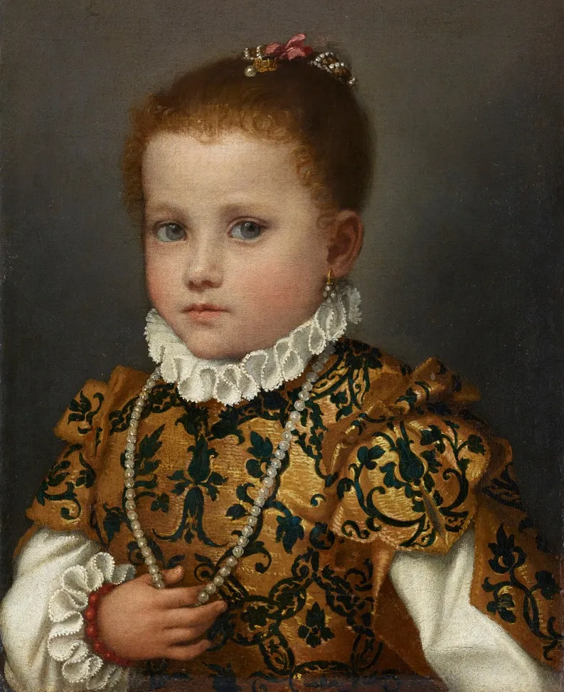 Portrait of a child of the House of Redetti, by Giovanni Battista Moroni, oil, 1570