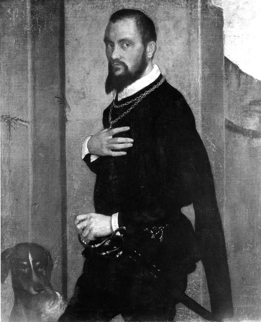 Portrait of a Gentleman with a Dog, by Giovanni Battista Moroni