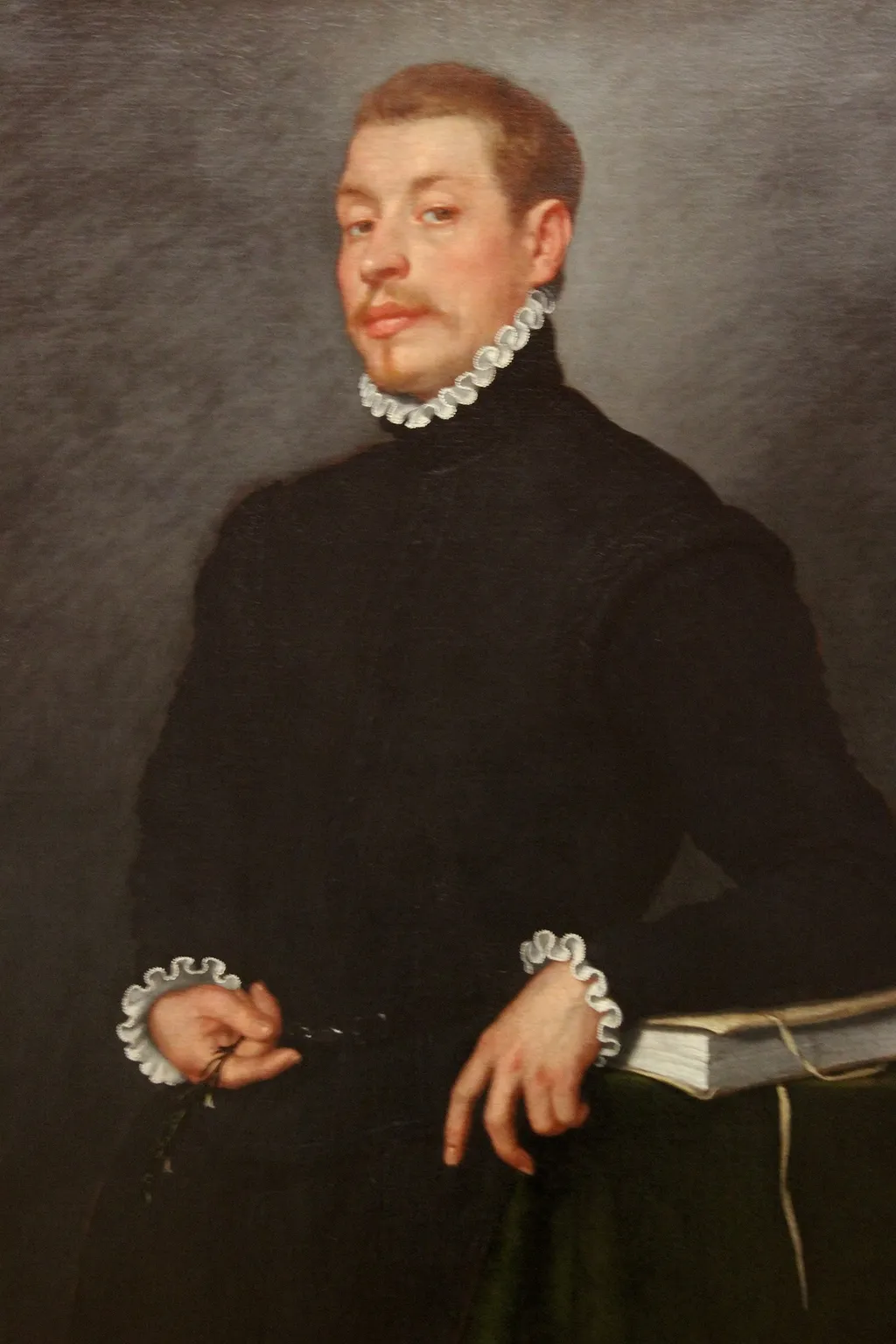 Portrait of a Scholar, by Giovanni Battista Moroni, paint, 1571