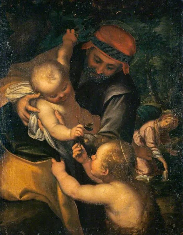 The Rest on the Flight into Egypt, by Giovanni Battista Paggi, oil, 1600