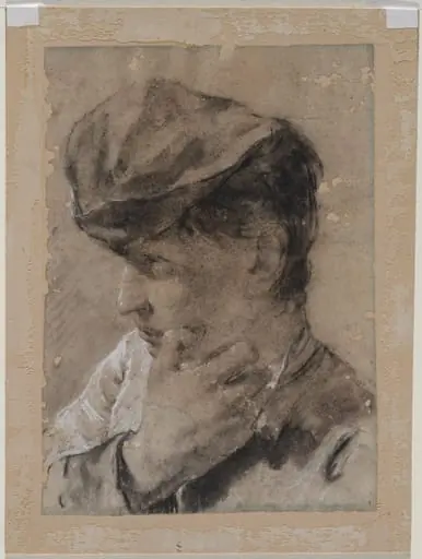 Head of a Young Man in a Cap, by Giovanni Battista Piazzetta