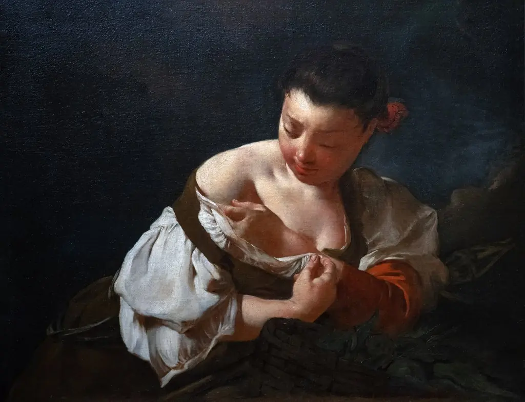 Peasant Girl Catching a Flea, by Giovanni Battista Piazzetta