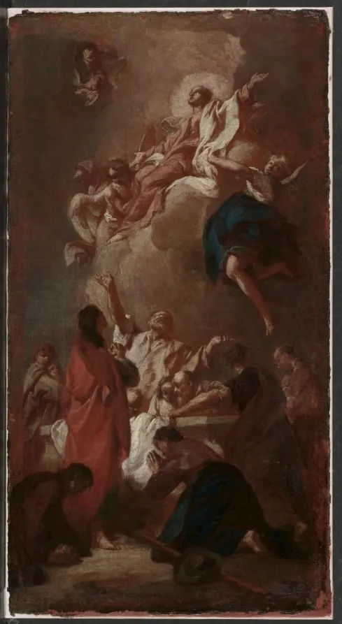 Sketch for "The Assumption of the Virgin" (for St. James, Zbraslav, near Prague)?, by Giovanni Battista Piazzetta, unspecified, 1744
