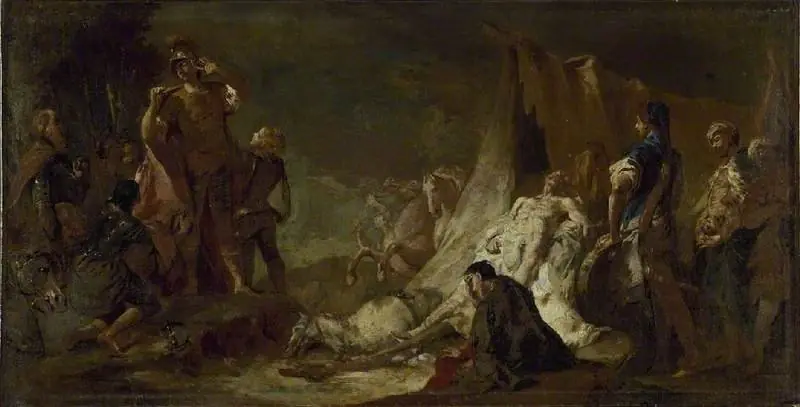 The death of Darius, by Giovanni Battista Piazzetta